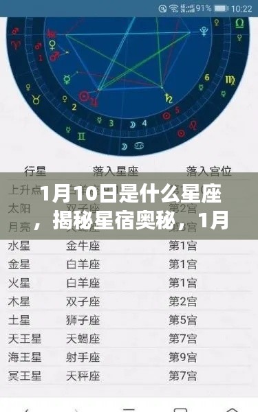 揭秘星宿奥秘,1月10日出生者的星座运势解析及星座特点探索