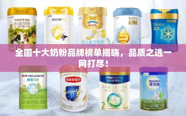 全国十大奶粉品牌榜单揭晓,品质之选一网打尽!