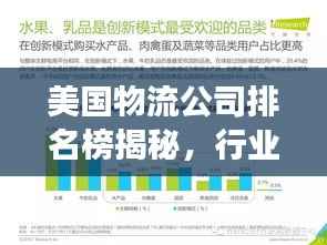 美国物流公司排名榜揭秘,行业巨头格局与趋势洞察